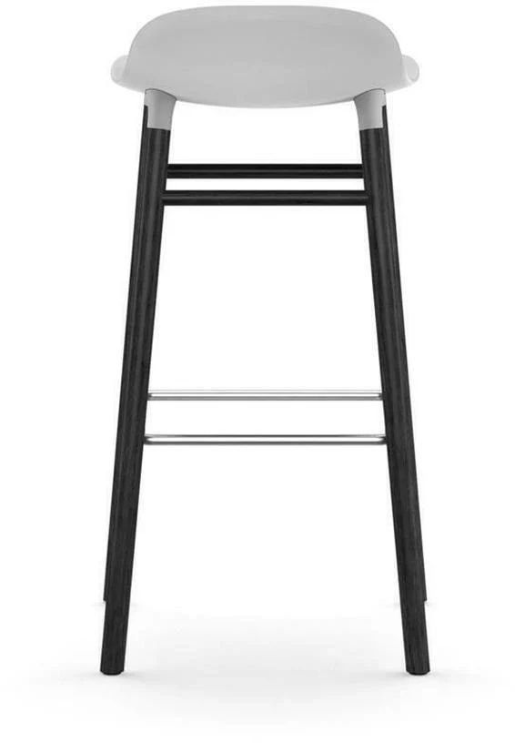 Tabouret de bar en bois noir et pp blanc 75 cm Form - Normann Copenhagen