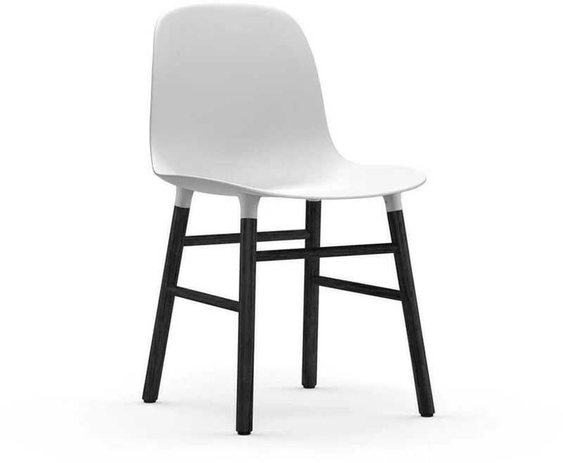 Chaise en bois noir et pp blanc Form - Normann Copenhagen