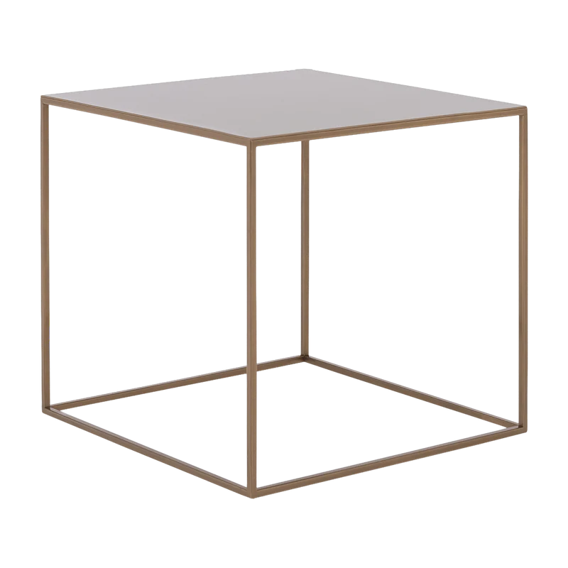 Table d'appoint carré gold en métal Tensio - Custom Form