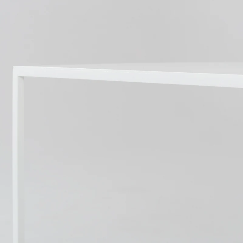 Table d'appoint carré blanche en métal Tensio - Custom Form