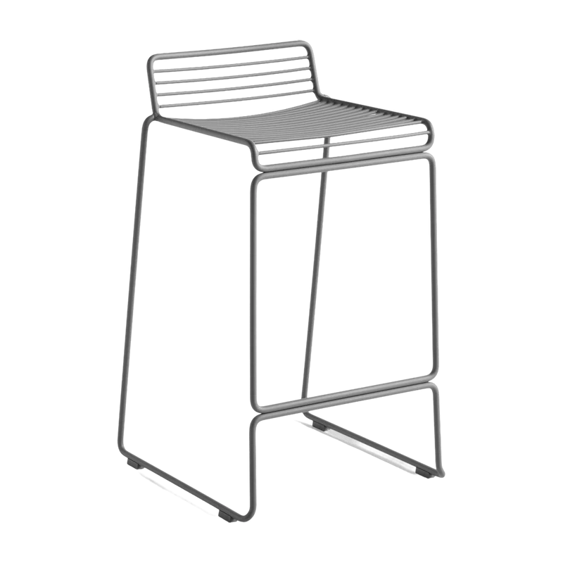 Chaise de bar en métal gris 65 cm Hee - HAY