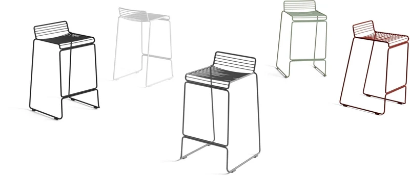 Chaise de bar en métal blanc 65 cm Hee - HAY