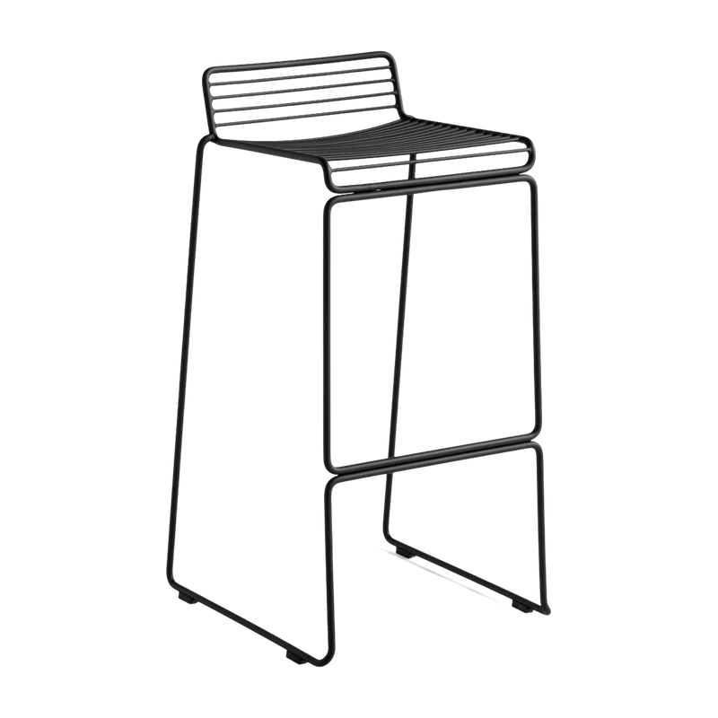 Chaise de bar en métal noir 75 cm Hee - HAY