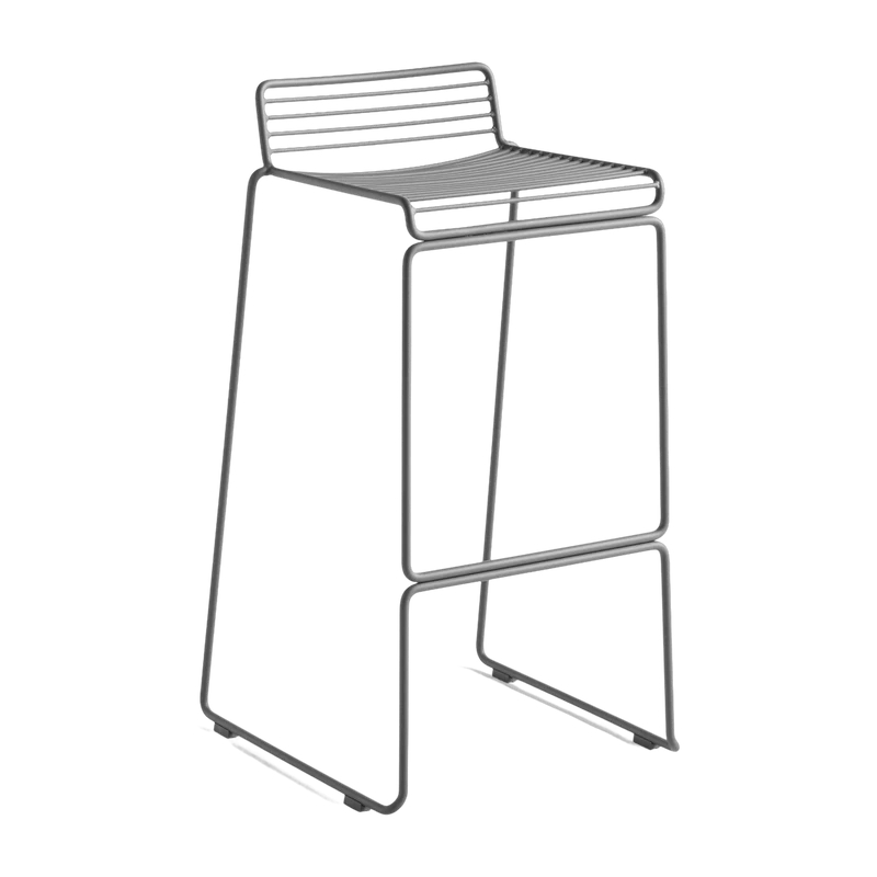 Chaise de bar en métal gris 75 cm Hee - HAY
