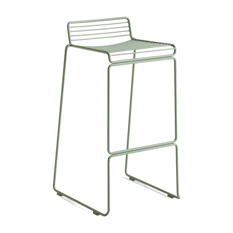 Chaise de bar en métal vert 75 cm Hee - HAY