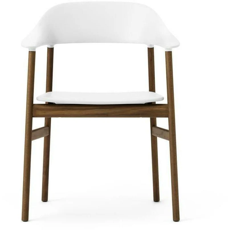 Chase avec accoudoirs en chêne teinté et polypropylene blanc Herit blanc - Normann Copenhagen
