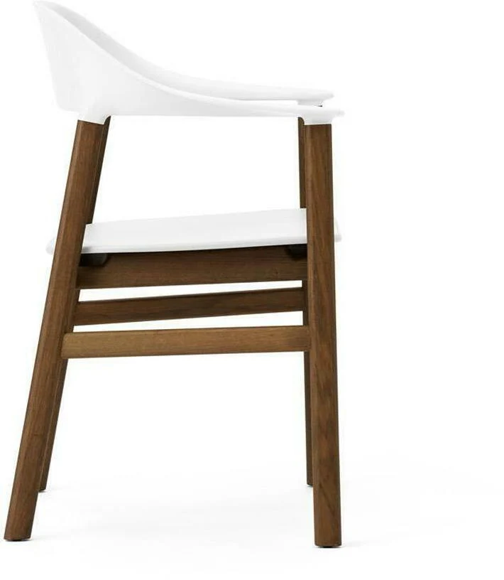 Chase avec accoudoirs en chêne teinté et polypropylene blanc Herit blanc - Normann Copenhagen