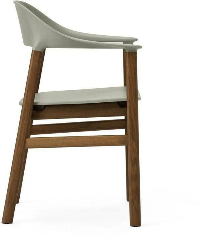 Chaise avec accoudoirs en chêne teinté et polypropylene vert Herit Dusty vert - Normann Copenhagen
