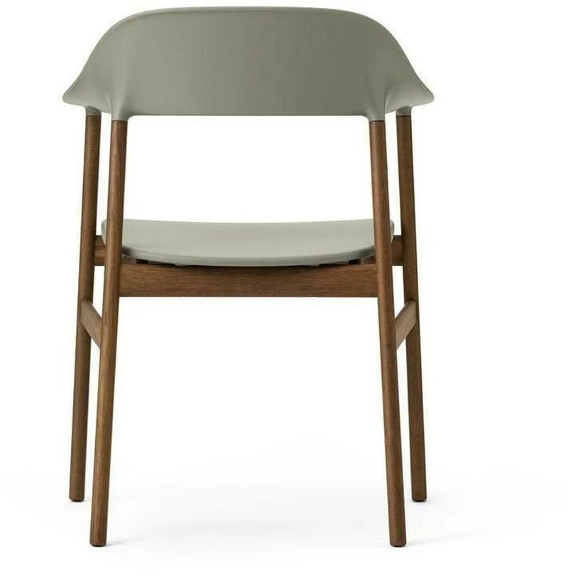 Chaise avec accoudoirs en chêne teinté et polypropylene vert Herit Dusty vert - Normann Copenhagen
