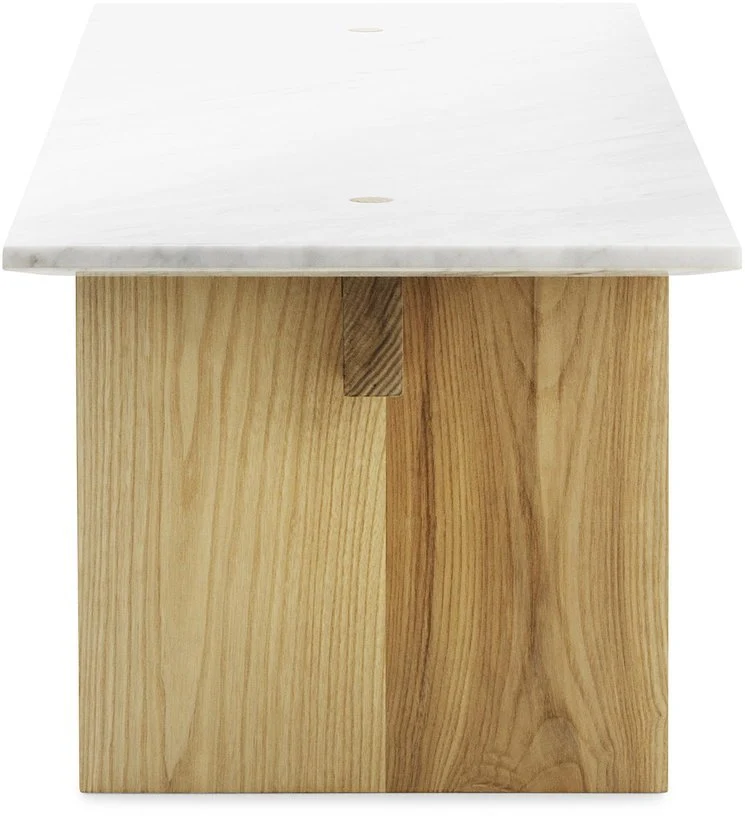 Table basse en chêne et marbre blanc Solid blanc - Normann Copenhagen