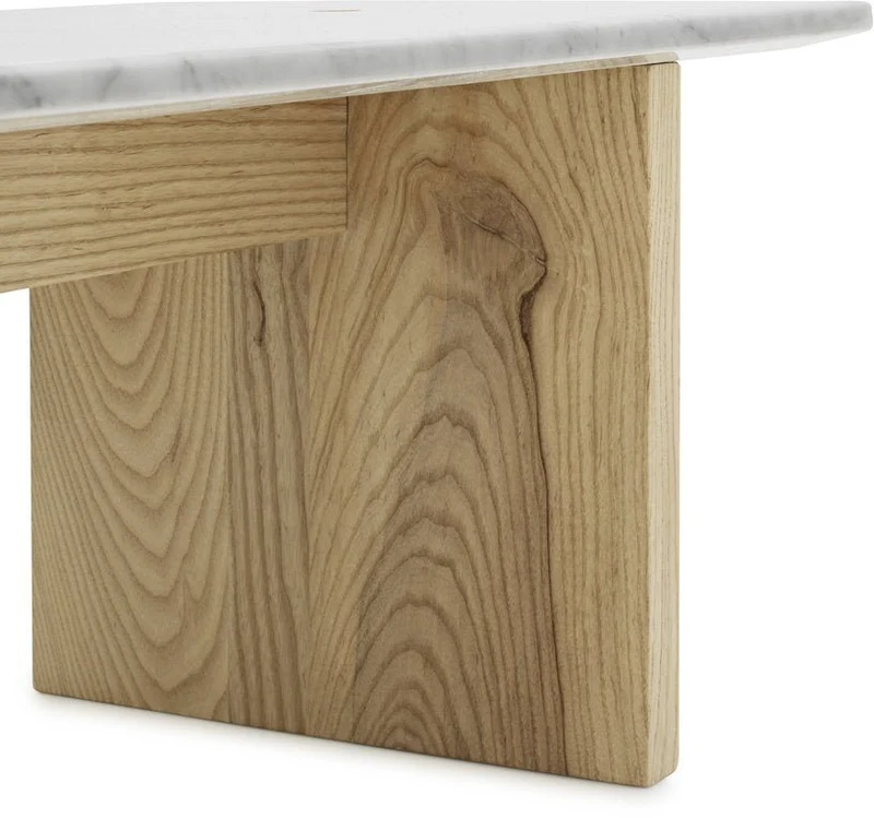 Table basse en chêne et marbre blanc Solid blanc - Normann Copenhagen