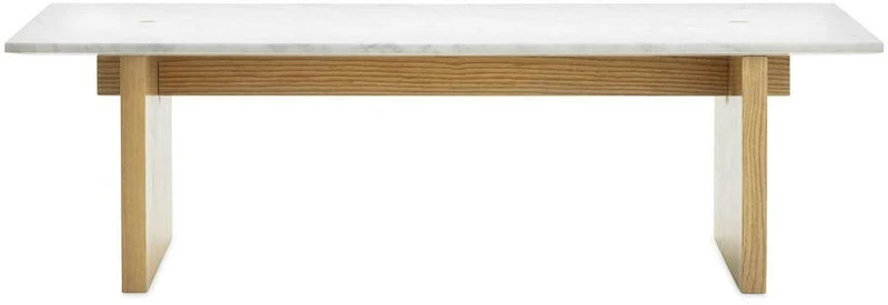 Table basse en chêne et marbre blanc Solid blanc - Normann Copenhagen