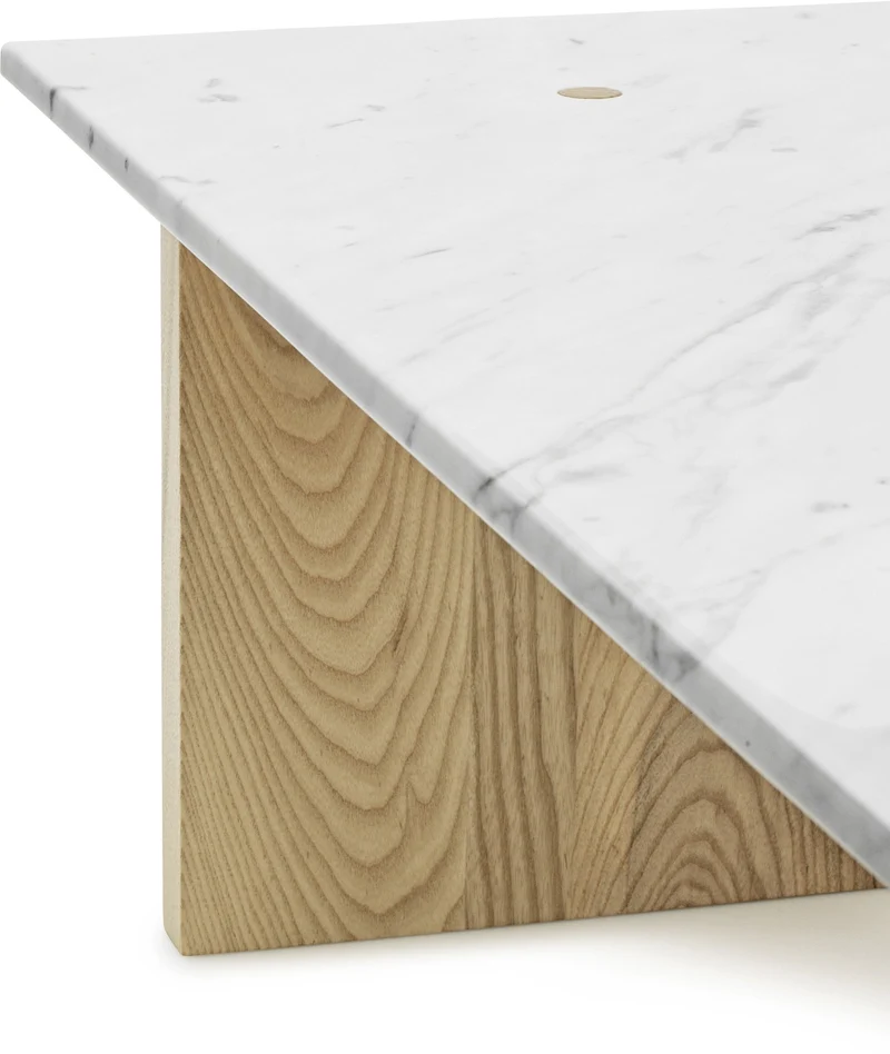 Table basse en chêne et marbre blanc Solid blanc - Normann Copenhagen