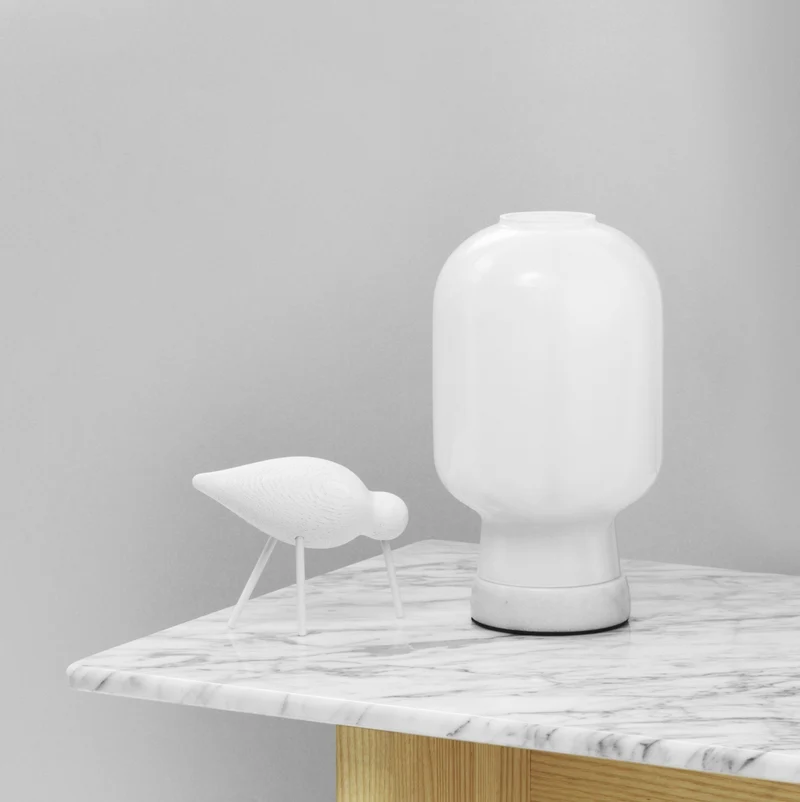 Table basse en chêne et marbre blanc Solid blanc - Normann Copenhagen