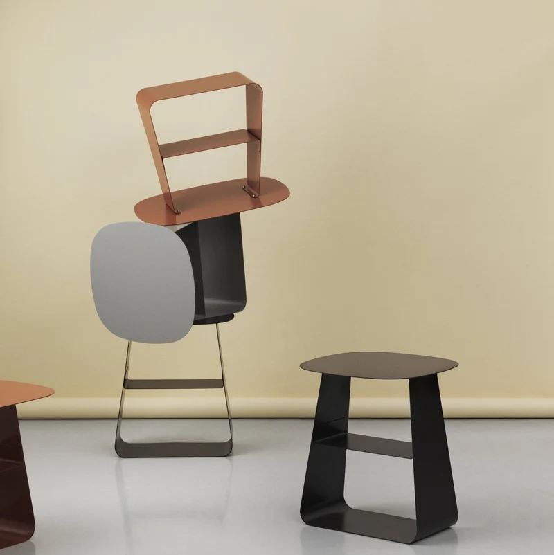 Table d'appoint en acier marron S Stay noirbrown - Normann Copenhagen