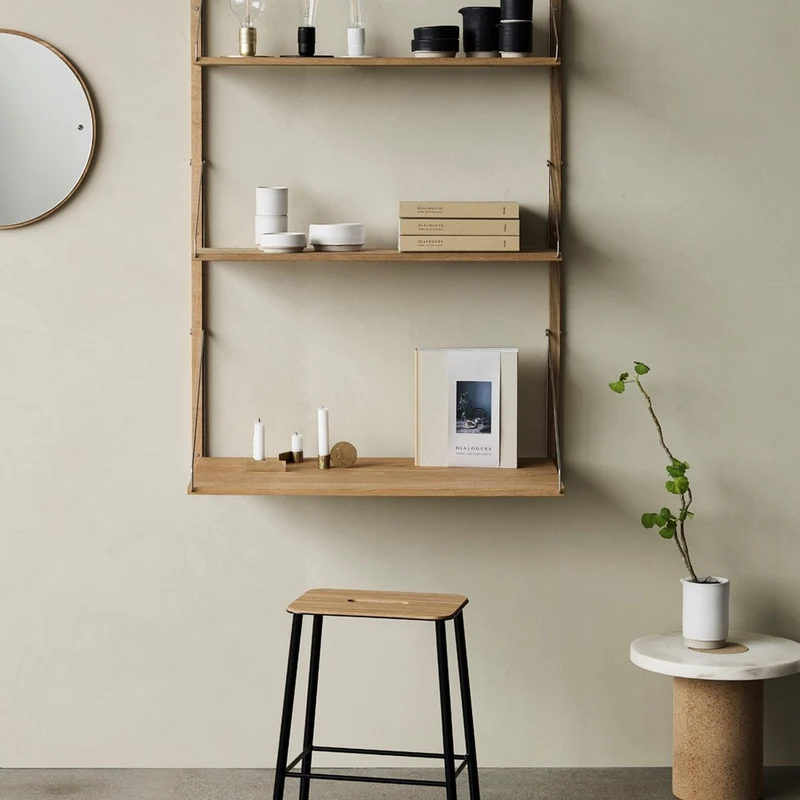 Tabouret noir 50 cm Adam - Frama