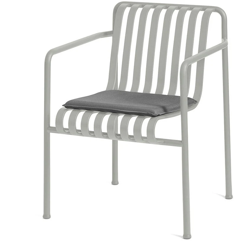 Fauteuil de jardin avec accoudoir en métal gris Palissade - HAY