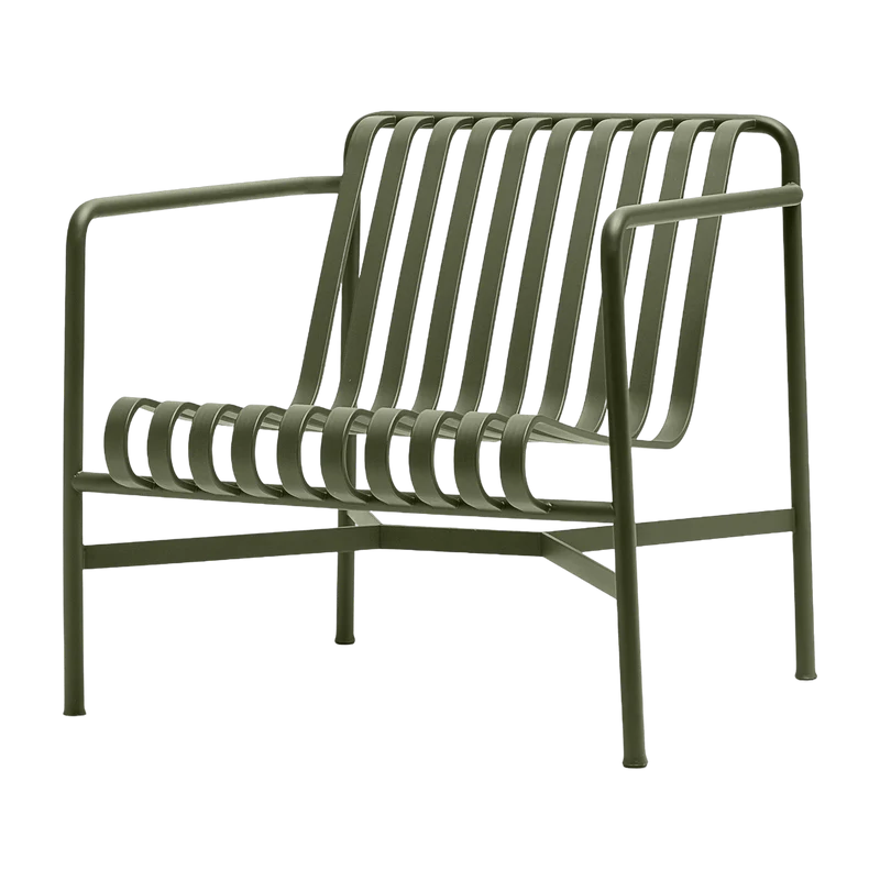 Fauteuil de jardin lounge en métal olive Palissade - HAY