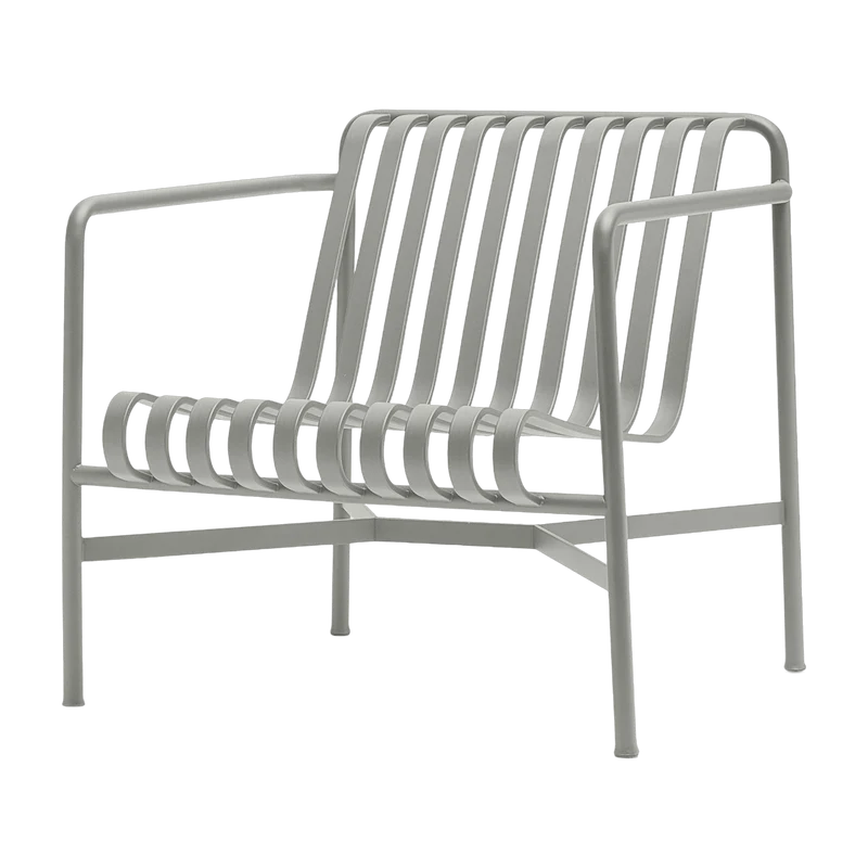 Fauteuil de jardin lounge en métal gris Palissade - HAY