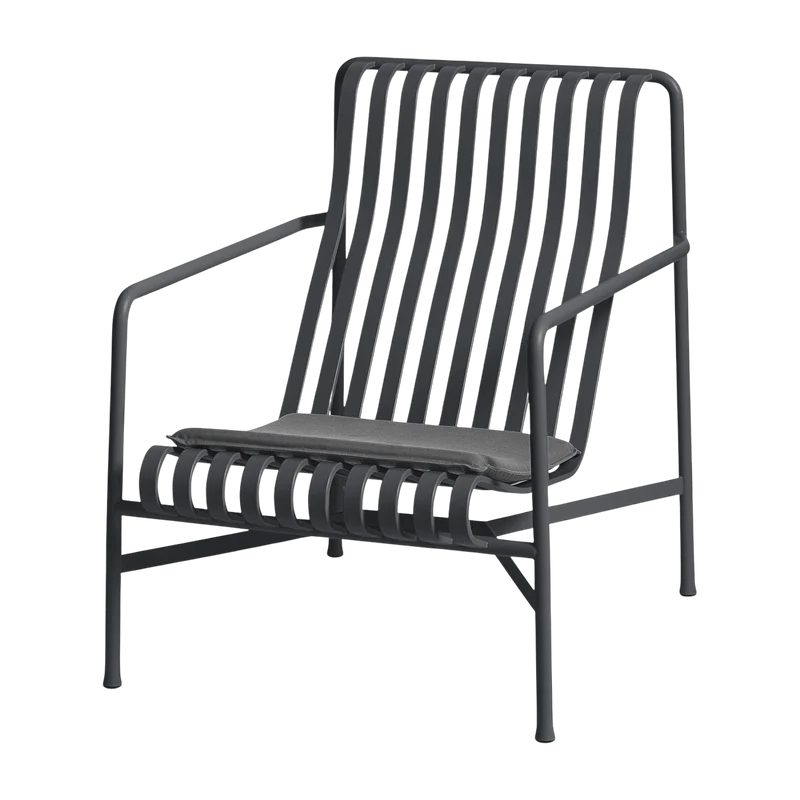 Fauteuil de jardin lounge en métal anthracite 73x88cm Palissade - HAY