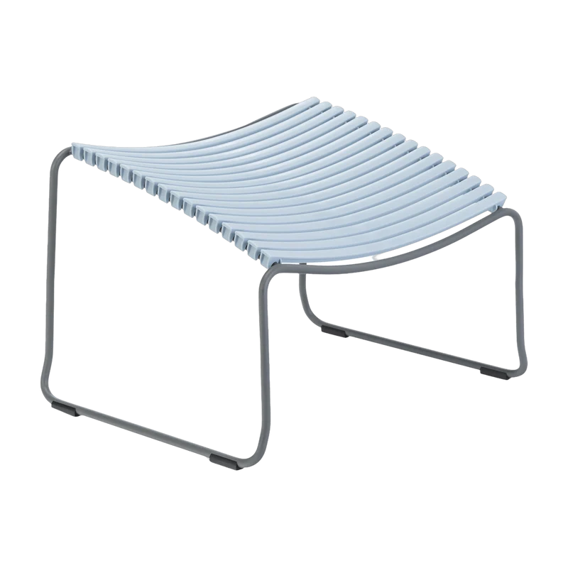 Repose-pieds en métal et plastique bleu clair CLICK - Houe