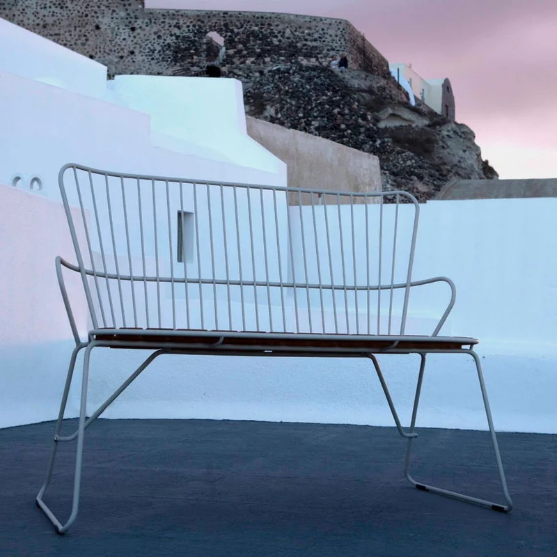 Banc en métal taupe PAON - Houe
