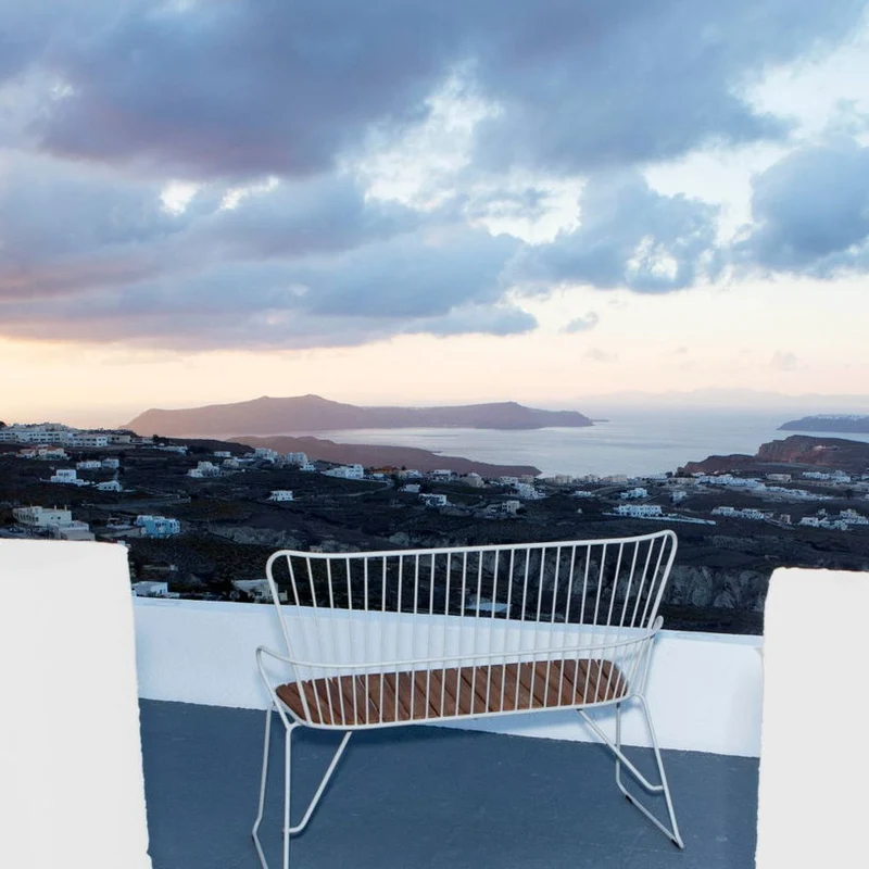 Banc en métal taupe PAON - Houe