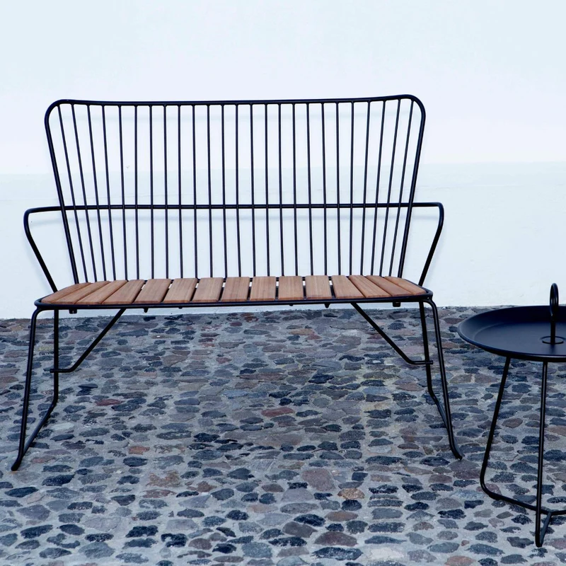 Banc en métal noir PAON - Houe