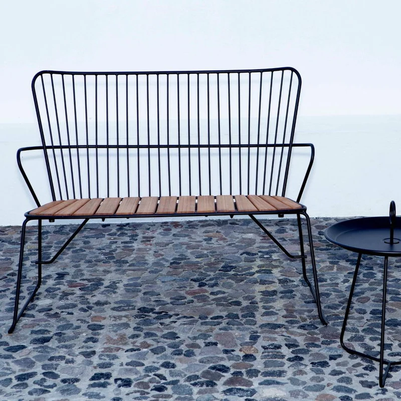 Banc en métal rouge Paprika PAON - Houe