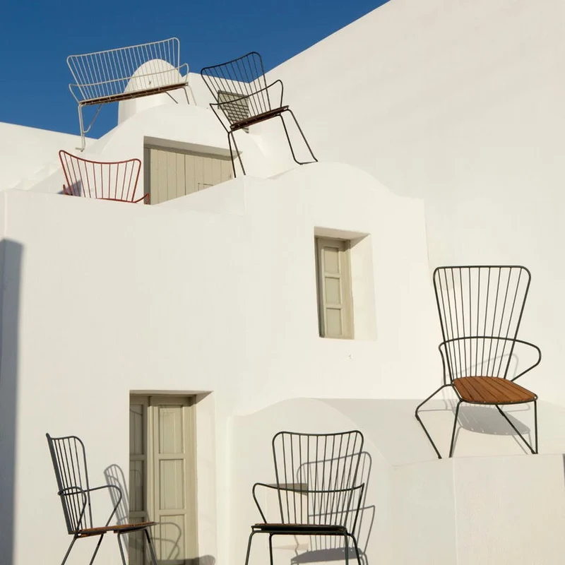 Banc en métal rouge Paprika PAON - Houe