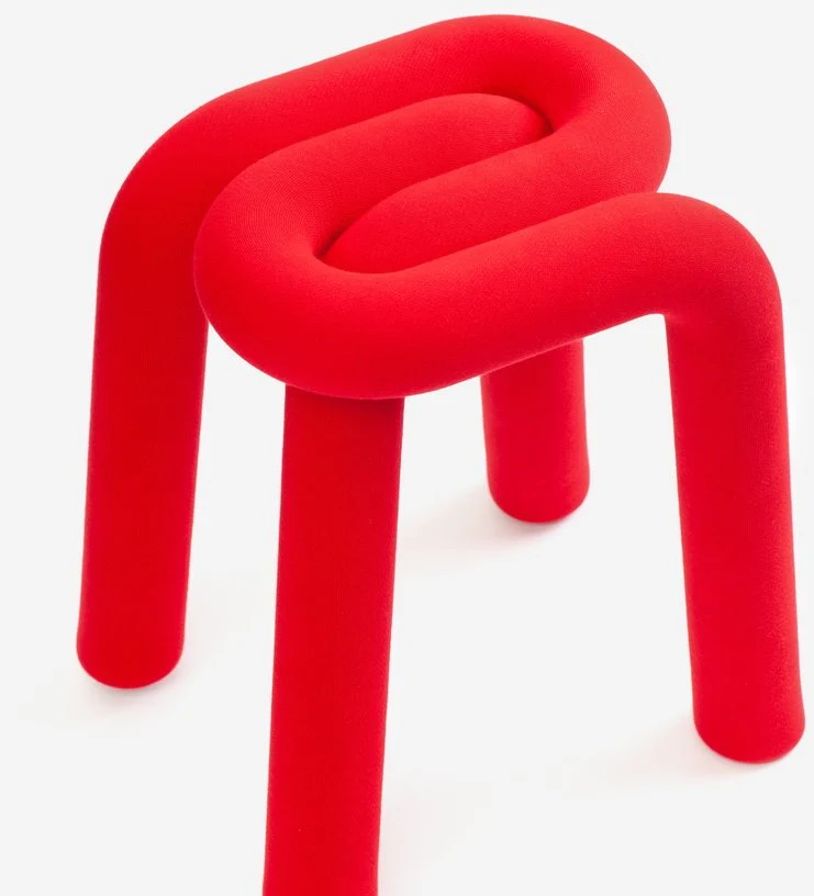Tabouret rouge Bold - Moustache