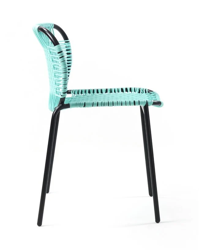 Chaise en acier bleu Cielo - Ames