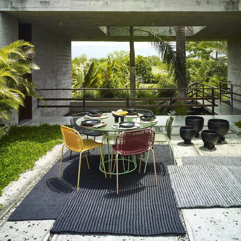 Chaise en acier bleu Cielo - Ames
