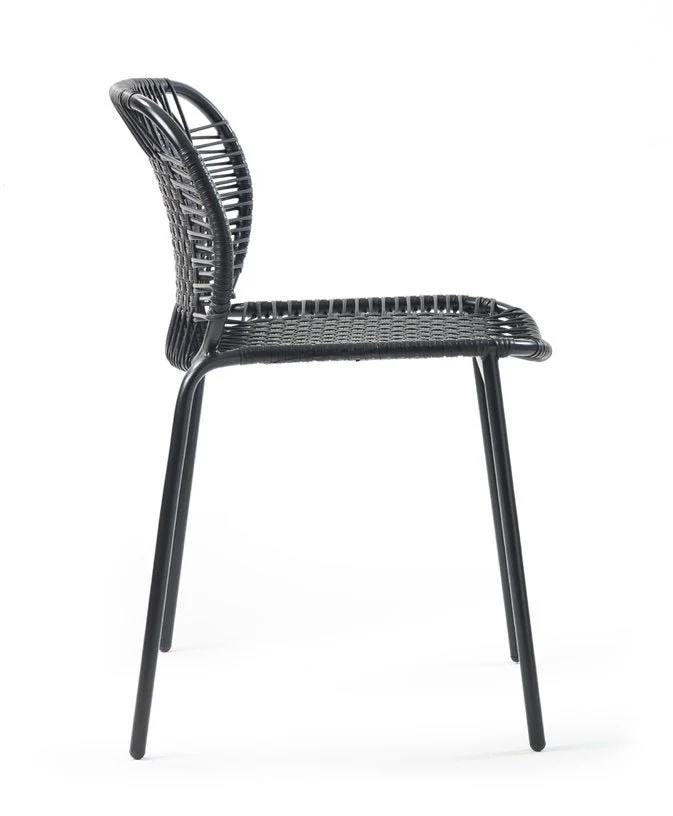 Chaise en acier noir Cielo - Ames