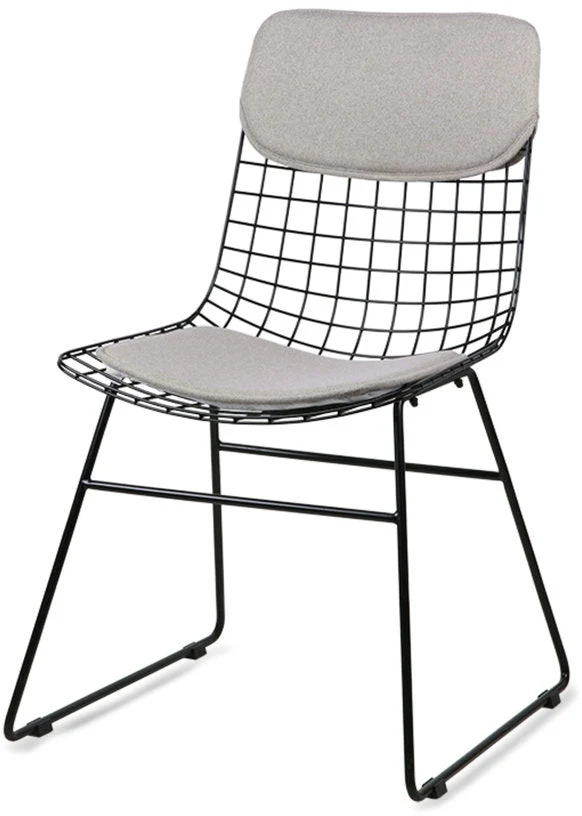 Coussins gris clairs pour chaise Wire - HKliving