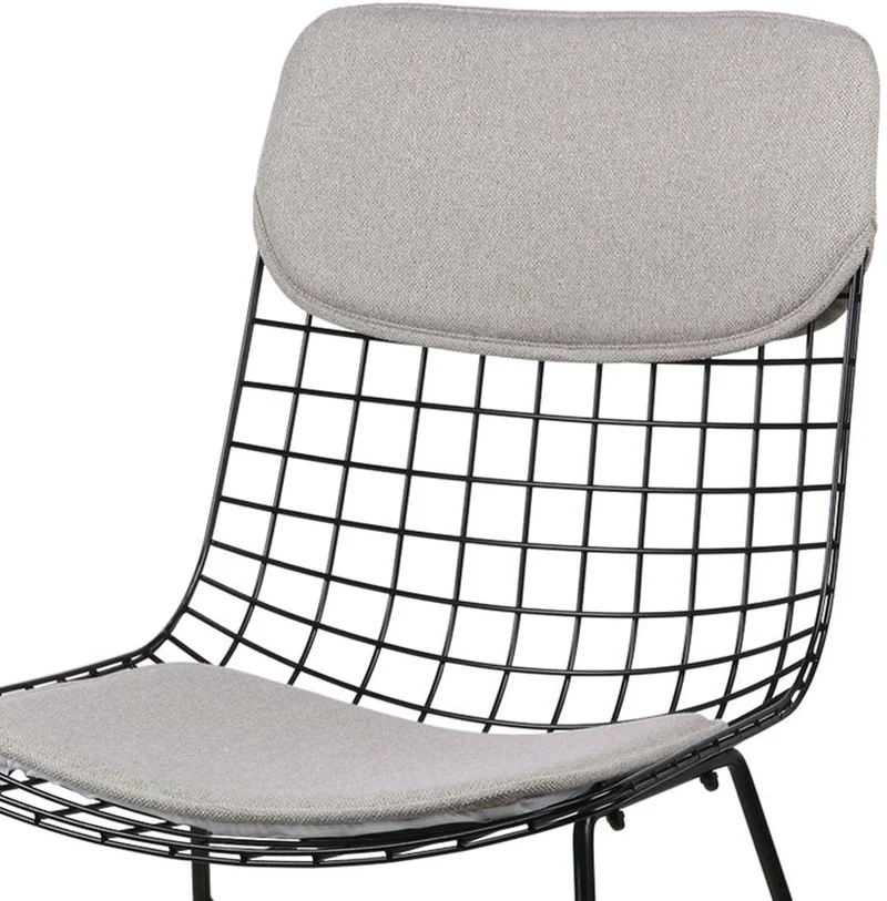 Coussins gris clairs pour chaise Wire - HKliving