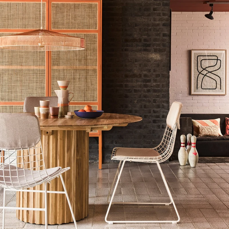 Coussins gris clairs pour chaise Wire - HKliving