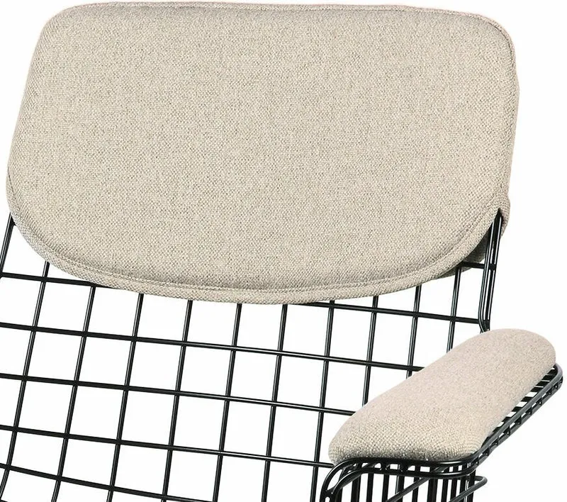 Coussins écrus pour chaise avec accoudoirs Wire - HKliving