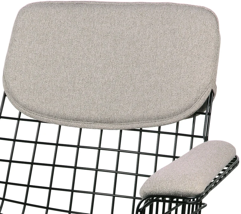 Coussins gris clairs pour chaise avec accoudoirs Wire - HKliving