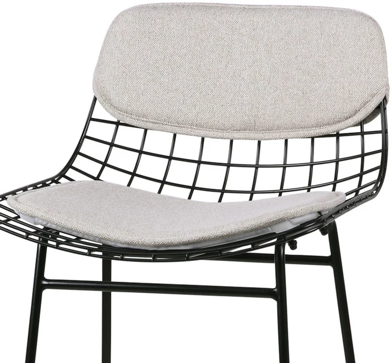 Coussins gris clairs pour tabouret de bar Wire - HKliving