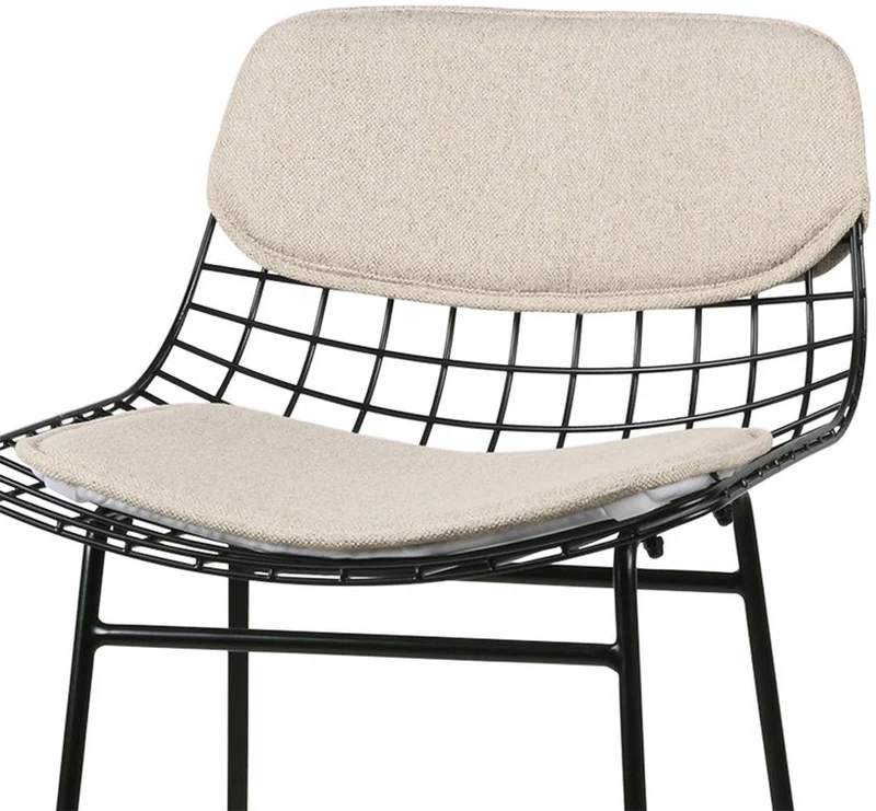 Coussins écrus pour tabouret de bar Wire - HKliving