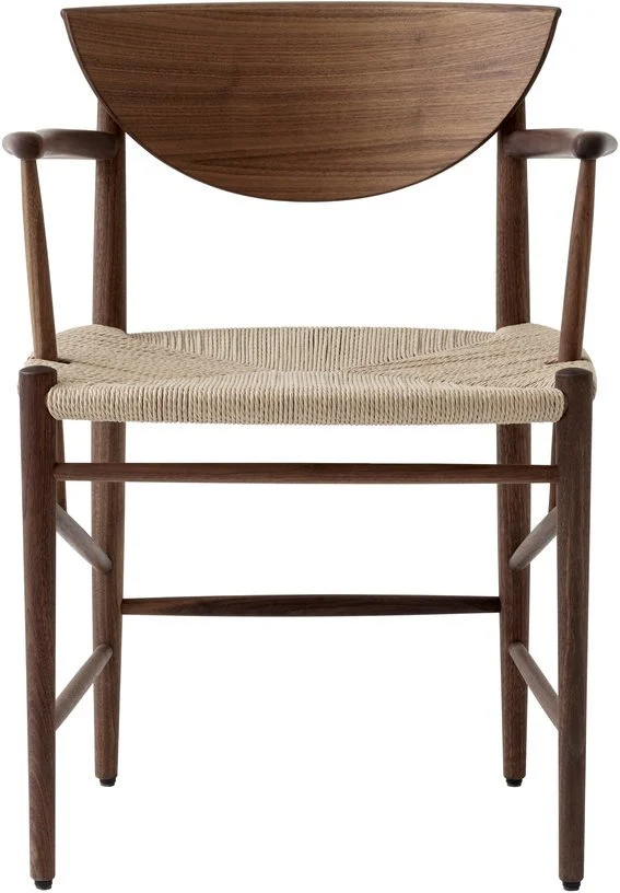 Chaise avec accoudoirs en bois marron HM4 Drawn - &tradition