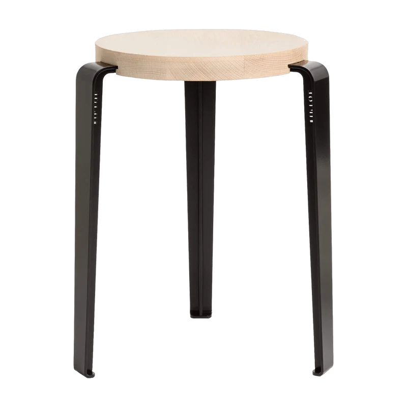 Tabouret en hêtre noir graphite Lou - TIPTOE