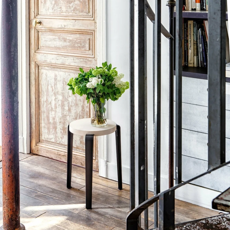 Tabouret en hêtre noir graphite Lou - TIPTOE