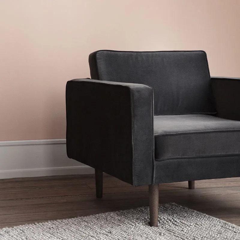 Fauteuil en velours bleu pastel Wind - Broste Copenhagen