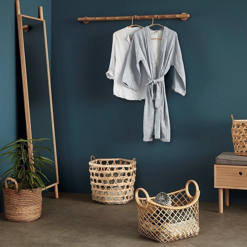 Banc avec son coussin en chêne naturel - Hübsch