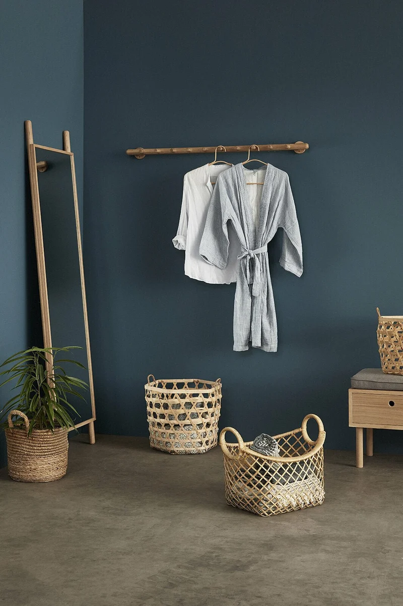 Banc avec son coussin en chêne naturel - Hübsch