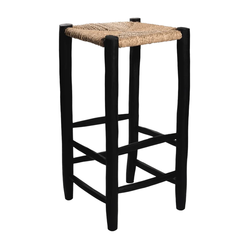 Tabouret de bar en bois noir 35x70 cm - Cosydar