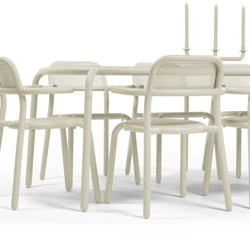 Table de jardin rectangulaire beige Toni Tablo - Fatboy