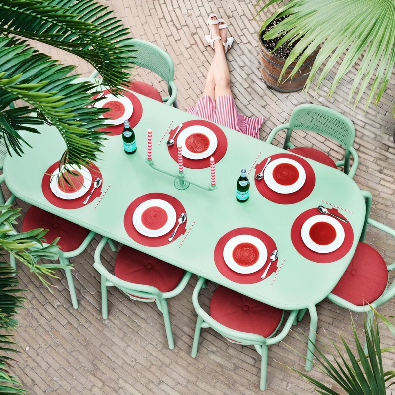 Table de jardin rectangulaire verte Toni Tablo - Fatboy